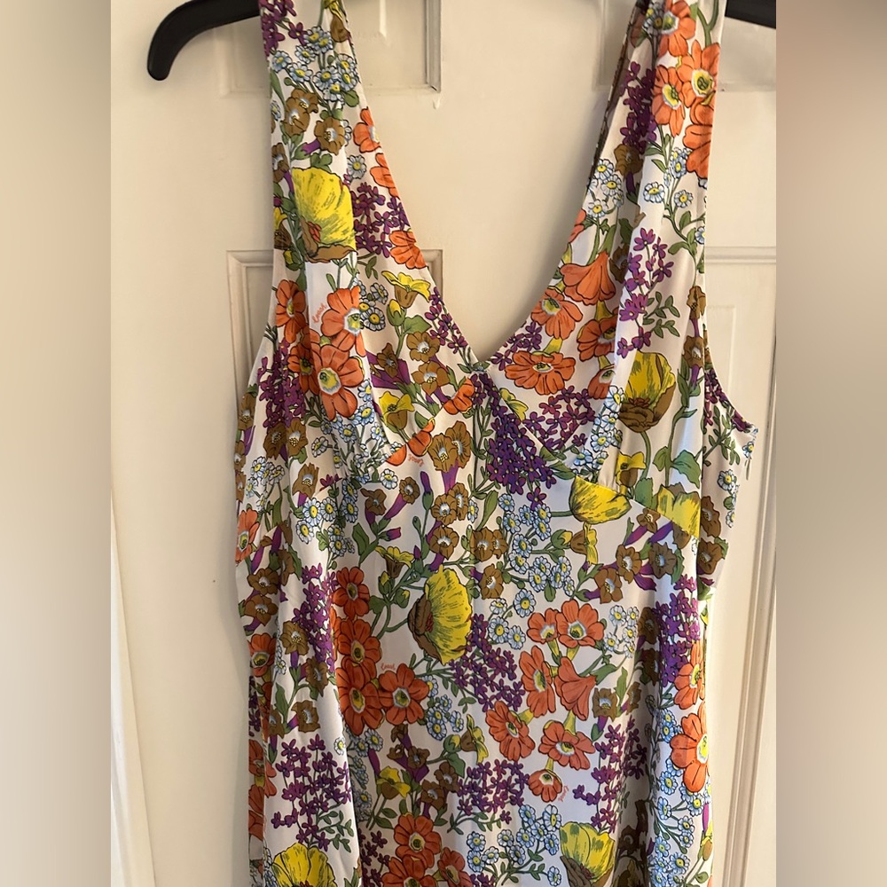 Coach Womens 100 % silk summer Midi Dress xl NWT spring summer XL - Picture 6 of 15